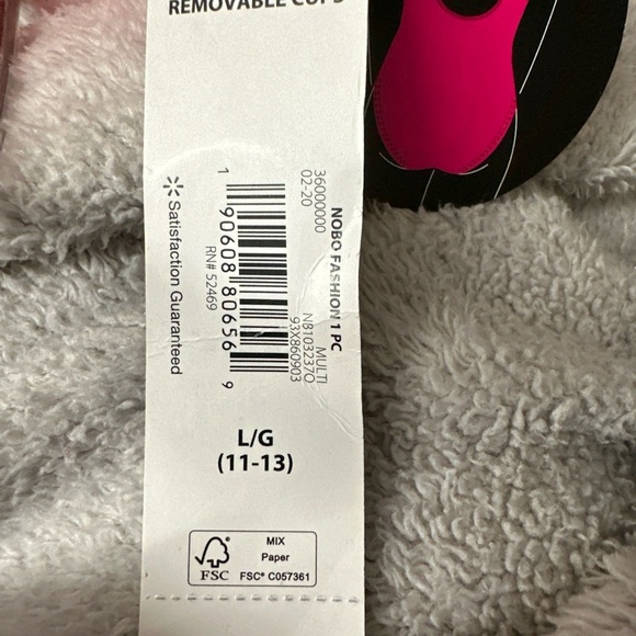 No Boundaries One Piece Tropical Cutout Swimsuit New Size Large 11-13 - Picture 10 of 10